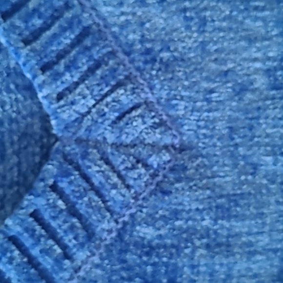 SO BRAND WOMENS JUNIOR CHENILLE BLUE V-NECK PULLOVER SWEATER SIZE XL - Picture 8 of 16
